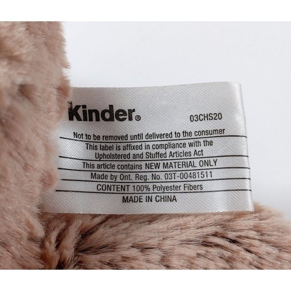 Ferrero Rocher Kinder Egg Surprise 10" Plush Brown Sloth - Picture 4 of 4